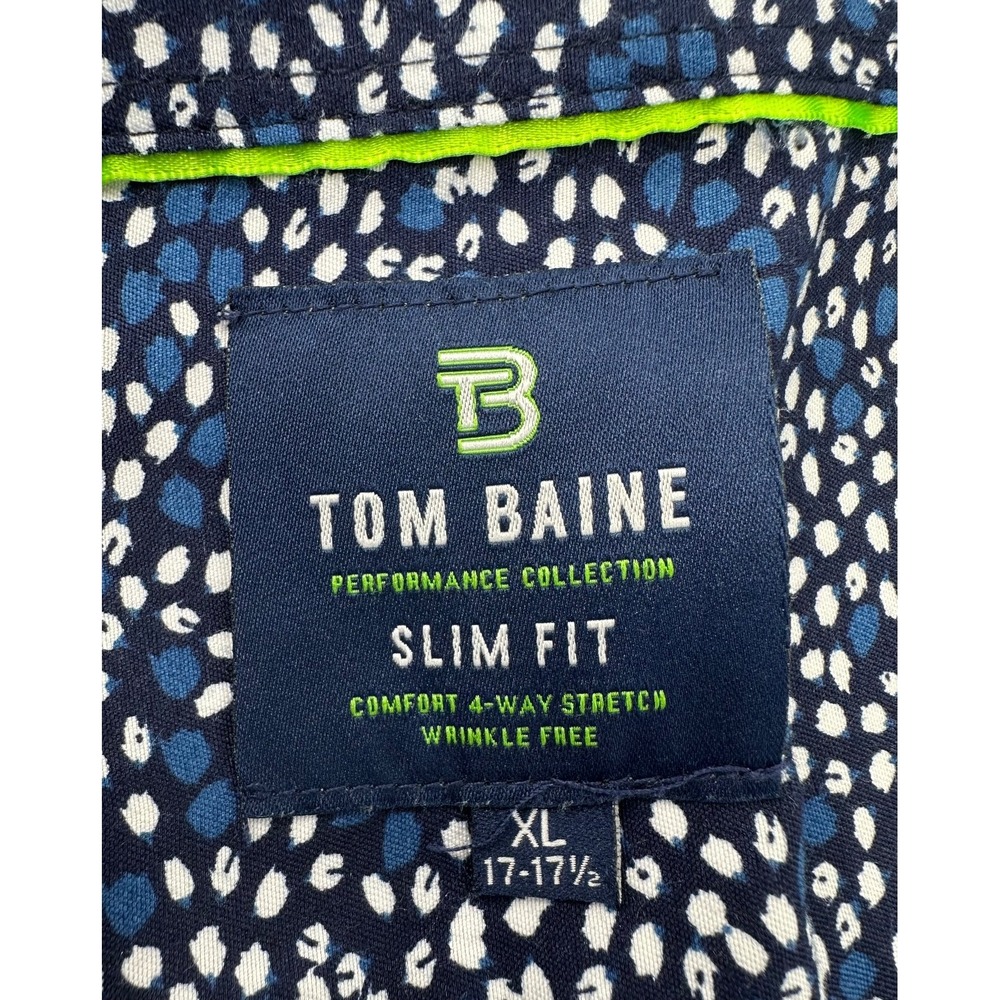 TOM BAINE Slim Fit Performance Collection Light Blue Shirt Men's XL 17/17.5 - Picture 5 of 9